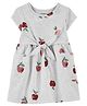 Carter's Jersey Dress Apple Print - Grey