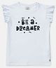 Gini & Jony Short Sleeves Top Text Print - White