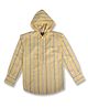 Gini & Jony Full Sleeves Hooded Stripe Shirt - Yellow