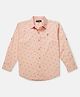 Gini & Jony Full Sleeves Cotton Printed Shirt - Peach
