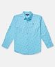 Gini & Jony Full Sleeves Cotton Printed Shirt - Blue