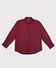 Gini & Jony Full Sleeves Cotton Solid Color Shirt - Burgundy