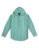 Gini & Jony Full Sleeves Hooded Stripe Shirt - Green