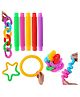 Chocozone Pop Out Tubes Fidget Toys Stress Toys for Adults Pop It Toys for 4 years+ girls & boys - 5 Pieces