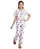 Clothe Funn Half Sleeves Watermelon Slices Printed Night Suit - White