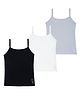 Plan B Pack Of 3 Sleeveless Exclamation Mark Print Camisoles - Black Grey Off White