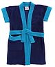 BUMZEE Half Sleeves Bath Robe - Blue