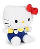 Hello Kitty Plush Soft Toy With Bow White And Dark Blue - 16 cm