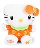 Hello Kitty Plush Soft Toy With Bow White And Orange - 23 cm