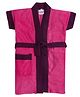 BUMZEE Half Sleeves Bathrobe - Pink & Purple