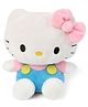 Hello Kitty Plush Soft Toy With Bow White And Blue - 16 cm