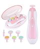 MIHAR ESSENTIALS  Electric Nail Trimmer With 6 Grinding Heads - Pink