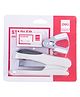 Deli Stapler With Rotatable Anvil for Stapling And Temporary Pin Low-Staple Indicator - White