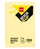 Deli Self Adhesive Writable Repositionable Sticky Notes EA00253 Yellow - 100 Sheets