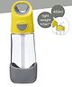 b.box Straw Top Water Bottle for kids - Spill Proof & Easy to Carry 450ML - Lemon Sherbet Yellow