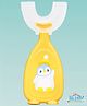 The Little Lookers Soft Sillicone U-Shaped Head 360° Toothbrush - Yellow (Print May Vary)