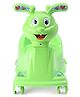 Goyal's Rabbit Style Baby Potty Seat Cum Rider with Wheel and Removable Bowl - Green