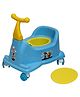 Goyal's Scooter Style Baby Potty Seat Cum Rider with Wheel & Removable Bowl - Blue