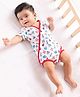 Babyhug Cap Sleeves 100% Cotton Onsies Marine Print - Red