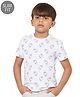 Jack & Jones Junior Half Sleeves T-Shirt Dog Printed - White