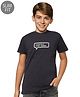 Jack & Jones Junior Half Sleeves T-Shirt Text Print - Black