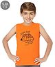 Jack & Jones Junior Sleeveless Printed Tank T-Shirt - Orange