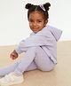 trendyol Full Sleeves Hooded Top & Full Lounge Pant Set - Lilac