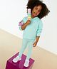 trendyol Full Sleeves Hooded Top & Full Lounge Pant Set - Mint