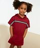 trendyol Half Sleeves Knee Length Solid Frock - Burgundy