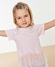 Trendyol Half Sleeves Cotton T-Shirt Fringe Trim- Pink