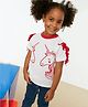 trendyol Half Sleeveless Unicorn Printed T Shirt - White