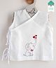 Keebee Organics Sleeveless Elephant Embroidered Organic Cotton Vest - White