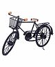 Desi Karigar Wood And Wrought Iron Cycle - Black And Brown