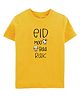 Zeezeezoo Half Sleeves Eid Moobaarak Printed Tee - Yellow