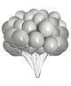 Chocozone Metallic Birthday Party Balloons Grey - Pack Of 100