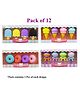 Asera Colorful Designer Ice-Cream and Sweet Colorful Treat Lollipops Erasers Pack of 12 (Colour & Design May Vary)