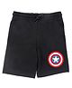Marvel By Wear Your Mind Captain America Star Printed Shorts - Black