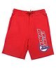 Marvel By Wear Your Mind Graphic Print Detailing Shorts - Red