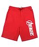 Marvel By Wear Your Mind Graphic Print Detailing Shorts - Red