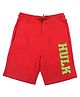 Marvel By Wear Your Mind Graphic Hulk Printed Shorts - Red