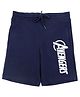 Marvel By Wear Your Mind Graphic Print Detailing Shorts - Navy Blue