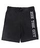 Wear Your Mind New York City Text Print Shorts - Black