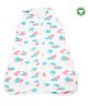 Theoni 100% Organic Cotton Muslin Sleeping Bag Miami Skies - White & Blue