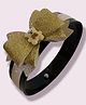NYRA DESIGN STUDIO Teddy Bear Detail Bow Hair Band - Golden