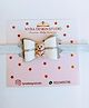 NYRA DESIGN STUDIO Teddy Bear Detail Bow Hair Band - White