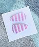 FOLLOW THE NEEDLE Sequin Striped Hair Clip - Pink