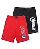 Marvel By Wear Your Mind Pack Of 2 Avengers Printed Shorts - Red & Black