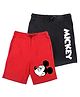 Disney By Wear Your Mind Pack Of 2 Hulk Printed Shorts - Red & Navy BlueMarvel By Wear Your Mind Pack Of 2 Mickey Printed Shorts - Red & Black