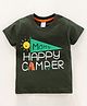 Grab It Half Sleeves T-Shirt Text Print - Green