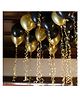 AMFIN Metallic Balloons with Ribbons set Golden & Black - Pack of 26